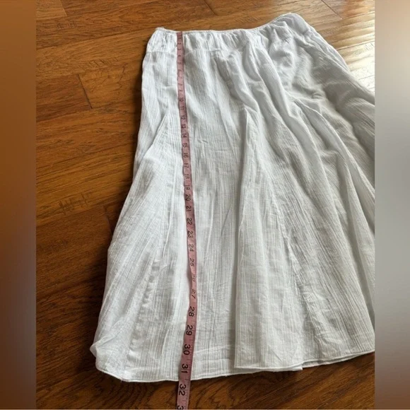 Ruby Rd White Cotton Bohemian Skirt - Picture 7 of 8
